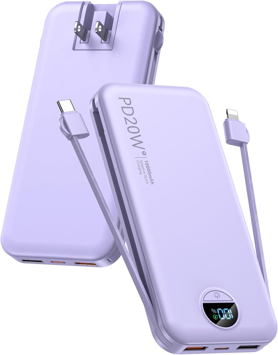 citicr Power Bank with Plug, 10000 mAh