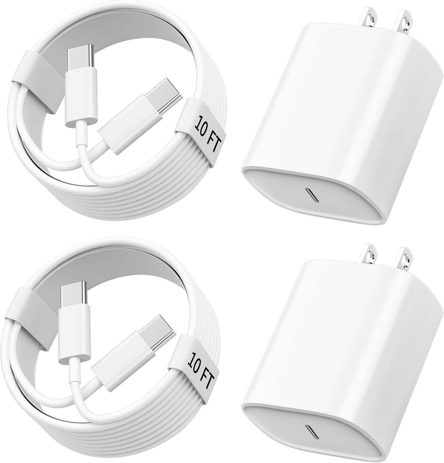 20W Charger Block with 10 ft USB-C Cable