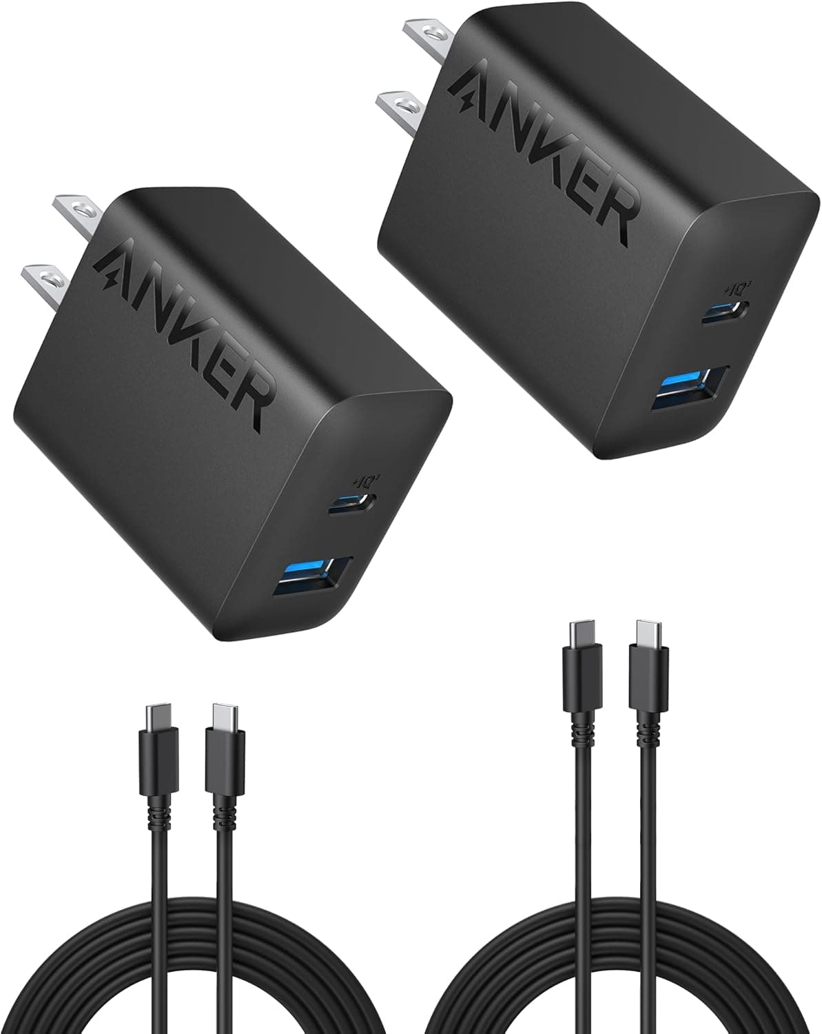 Anker 20W USB-C Charger Block, 2-pack