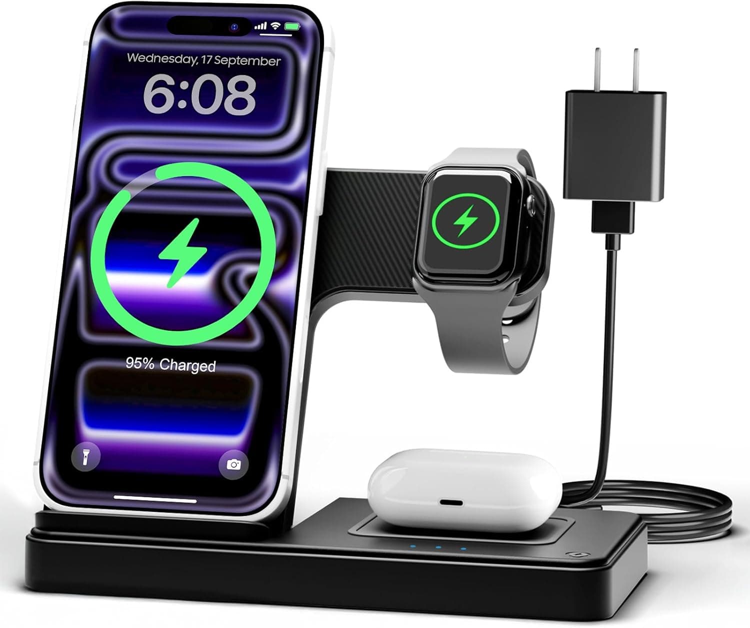 GETPALS Wireless Charging Station for Multiple Apple Devices